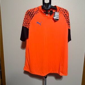 Puma Men's Bright Orange Jersey with Black Accents